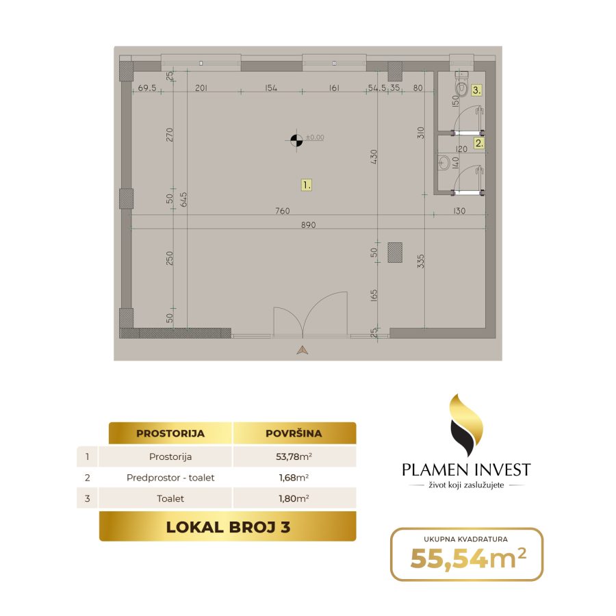 Lokal 3 – 55,54m²